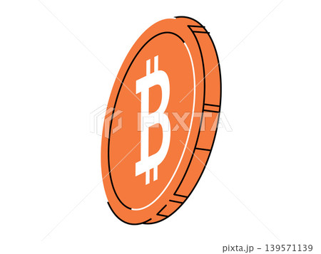 Orange bitcoin coin symbol vector illustration. Digital finance, blockchain technology, online investment, crypto trading, virtual currency, electronic payment. Cryptocurrency token digital asset Orange bitcoin coin symbol vector illustration. Digital finance, blockchain technology, online investment, crypto trading, virtual currency, electronic payment. Cryptocurrency token digital asset 139571139