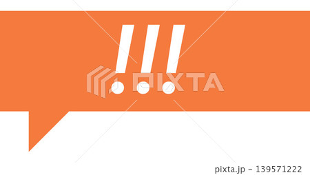 Orange speech bubble with exclamation marks vector illustration. Warning alert, system notification, urgent message, error feedback, important news, digital talk. Chat box with punctuation Orange speech bubble with exclamation marks vector illustration. Warning alert, system notification, urgent message, error feedback, important news, digital talk. Chat box with punctuation 139571222