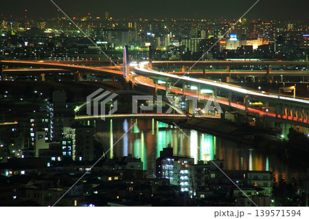 北とぴあから見る五色桜大橋周辺の夜景 139571594