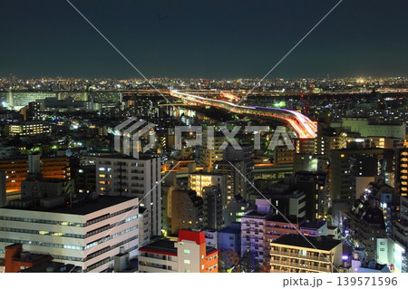 北とぴあから見る首都高をメインとした夜景 139571596