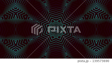Displaying central star motif in vector wallpaper with concentric-rings, teal-strokes on burgundy Displaying central star motif in vector wallpaper with concentric-rings, teal-strokes on burgundy 139573690