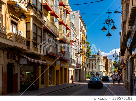 Houses and streets of Cartagena town, Spain 139576192