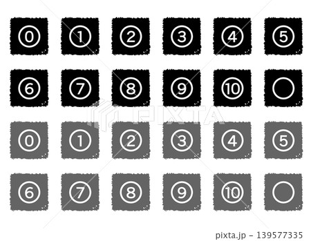 CTAボタン セット20(筆/四角/数字) 黒 グレー CTAボタン セット20(筆/四角/数字) 黒 グレー 139577335