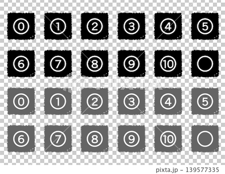 CTAボタン セット20(筆/四角/数字) 黒 グレー CTAボタン セット20(筆/四角/数字) 黒 グレー 139577335