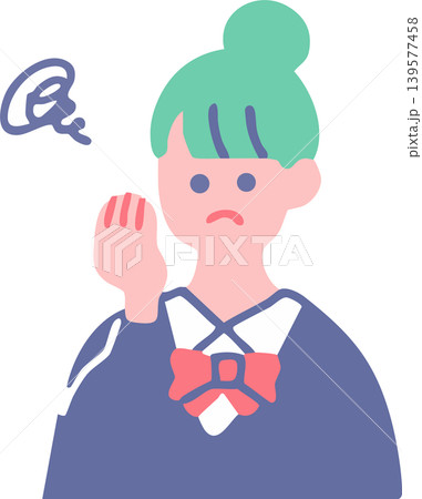 困ってる女子学生 139577458