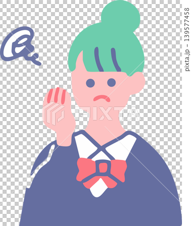 Female student in distress 139577458