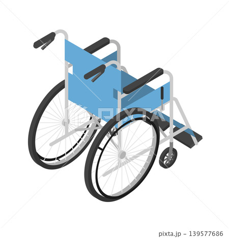 車椅子後ろ・アイソメトリック 139577686