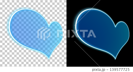 Neon Swish Heart Blue Transparent Black Background Neon Swish Heart Blue Transparent Black Background 139577725