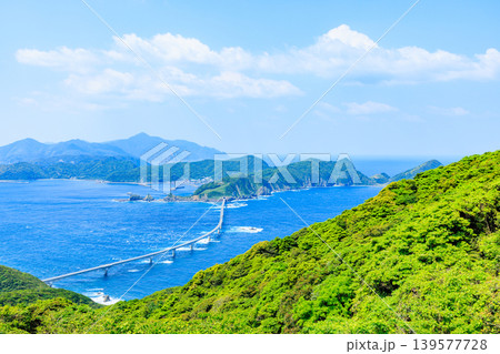 初夏の木の口展望所から見た甑大橋　鹿児島県薩摩川内市 139577728