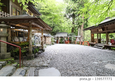 京都市左京区にある貴船神社境内の風景 京都市左京区にある貴船神社境内の風景 139577771