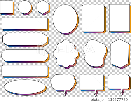 Speech bubbles, illustrations, vectors, dialogue, sets, speech bubbles, materials, icons, frames, variations 139577780