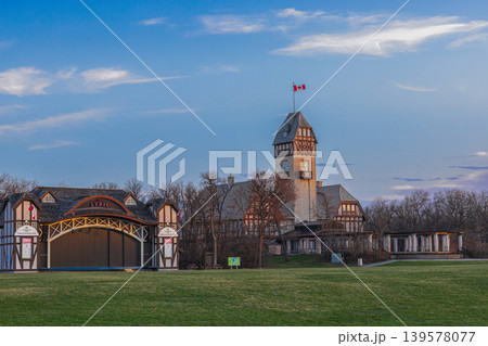 Assiniboine Park Pavilion At Sunset 139578077