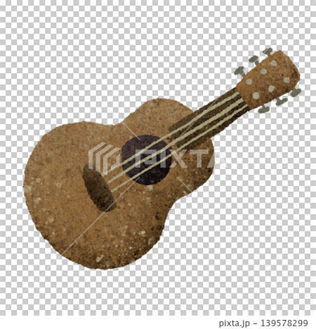 Cute hand-drawn guitar illustration material Cute hand-drawn guitar illustration material 139578299