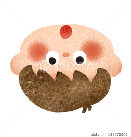 逆さまの男の子の顔の手描きイラスト素材 逆さまの男の子の顔の手描きイラスト素材 139578301
