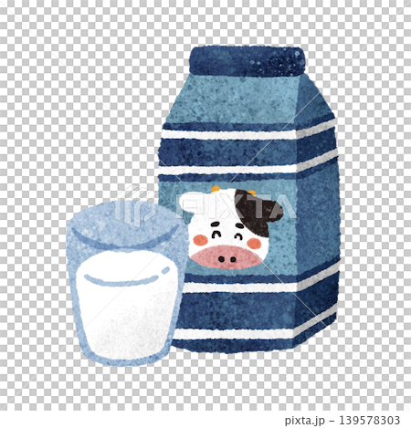 Cute hand-drawn illustration of milk Cute hand-drawn illustration of milk 139578303