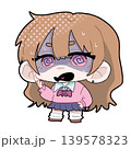 女の子学生ミニキャラのイラスト 139578323