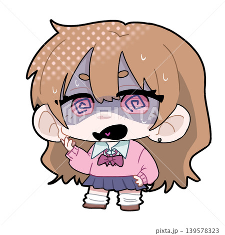 女の子学生ミニキャラのイラスト 139578323
