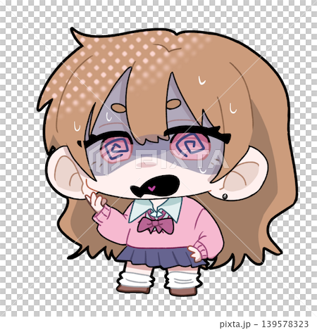 Illustration of a miniature female student 139578323