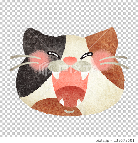 Cute cat hand drawn illustration material 139578501