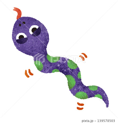 かわいいヘビの手描きイラスト素材 かわいいヘビの手描きイラスト素材 139578503