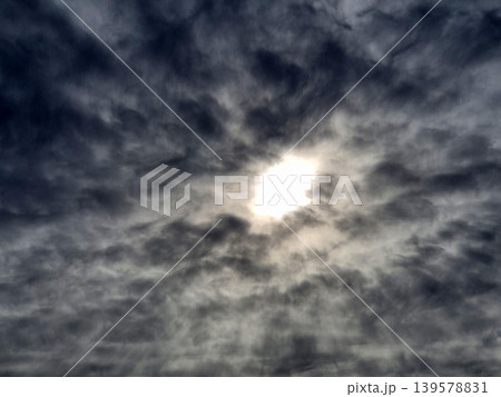 Sunlight Breaking Through Dramatic Cloudy Sky Sunlight Breaking Through Dramatic Cloudy Sky 139578831