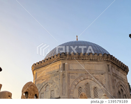 Historic stone dome against clear blue sky Historic stone dome against clear blue sky 139579189