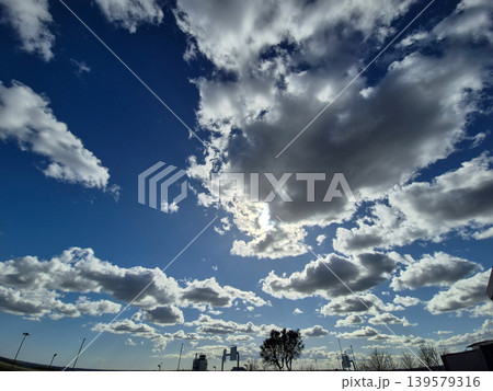 Dramatic cloudscape over open sky and horizon Dramatic cloudscape over open sky and horizon 139579316