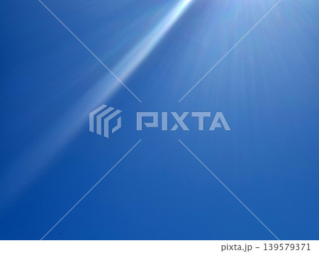 Bright Blue Sky With Sun Rays Bright Blue Sky With Sun Rays 139579371