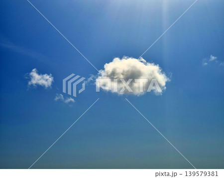 Blue sky with soft white clouds 139579381