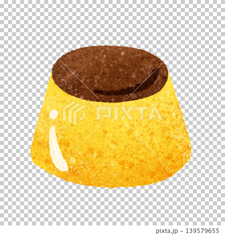 かわいいプリンの手描きイラスト素材 かわいいプリンの手描きイラスト素材 139579655