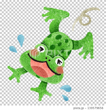 Cute hand-drawn frog illustration material Cute hand-drawn frog illustration material 139579656