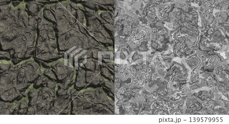 Rocks underwater on riverbed with clear freshwater. Stone texture via an alpha channel. Rocks underwater on riverbed with clear freshwater. Stone texture via an alpha channel. 139579955