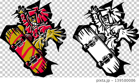 滑板插畫 <男孩,兒童,滑板,運動> 滑板插畫 <男孩,兒童,滑板,運動> 139580086