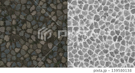 Seamless pattern of granite outdoor tiled. Stone texture via an alpha channel. Seamless pattern of granite outdoor tiled. Stone texture via an alpha channel. 139580138