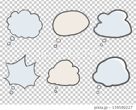 I'm thinking about a set of hand-drawn style speech bubble materials. I'm thinking about a set of hand-drawn style speech bubble materials. 139580227