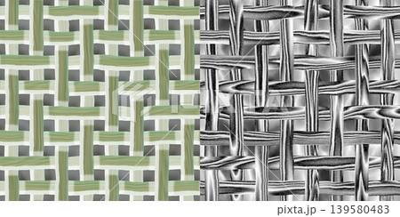 Pale Green Woven Wood Texture and Height Map 139580483