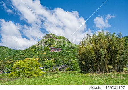 新緑の赤神山(太郎坊山) 滋賀県東近江市 新緑の赤神山(太郎坊山) 滋賀県東近江市 139581107