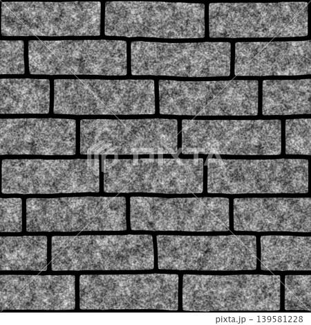 Stone Brick Wall Roughness Map Grayscale Textureのイラスト素材 [139581228] - PIXTA