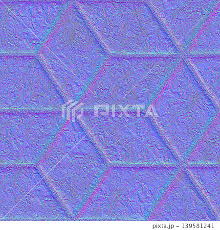 Rough Stone Rhombus Tile Normal Map Texture 139581241
