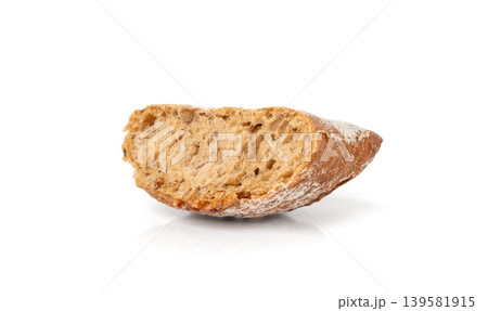 Brown rye bun, square gluten free bread, whole grain healthy breakfast bread 139581915
