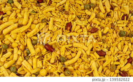 Khatta meetha namkeen textured background 139582022