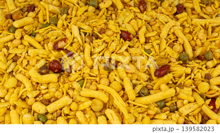 Khatta meetha namkeen textured background 139582023