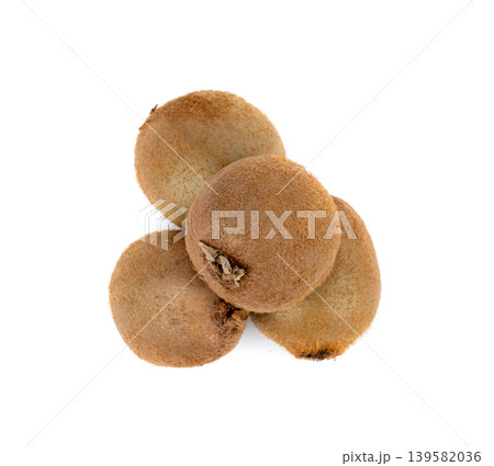 Kiwi fruit isolated. Green kiwifruit slice, kivi cut Kiwi fruit isolated. Green kiwifruit slice, kivi cut 139582036