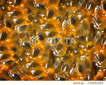 Passion fruit seeds textured background 139582083