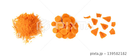 Fresh Finely Grated Carrots Isolated Fresh Finely Grated Carrots Isolated 139582182
