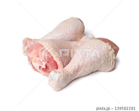 Raw Chicken Drumsticks Isolated, Uncooked Poultry Legs, Fresh Hen Meat, Fresh Chicken Drumstick 139582191