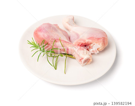 Raw Chicken Drumsticks Isolated, Uncooked Poultry Legs, Fresh Hen Meat, Fresh Chicken Drumstick 139582194