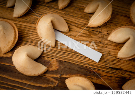 Fortune cookies, lucky Chinese biscuits Fortune cookies, lucky Chinese biscuits 139582445