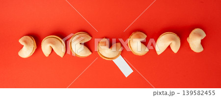 Fortune cookies, lucky Chinese biscuits set Fortune cookies, lucky Chinese biscuits set 139582455