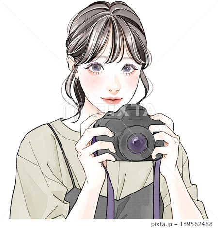 カメラを持っている女性 カメラを持っている女性 139582488